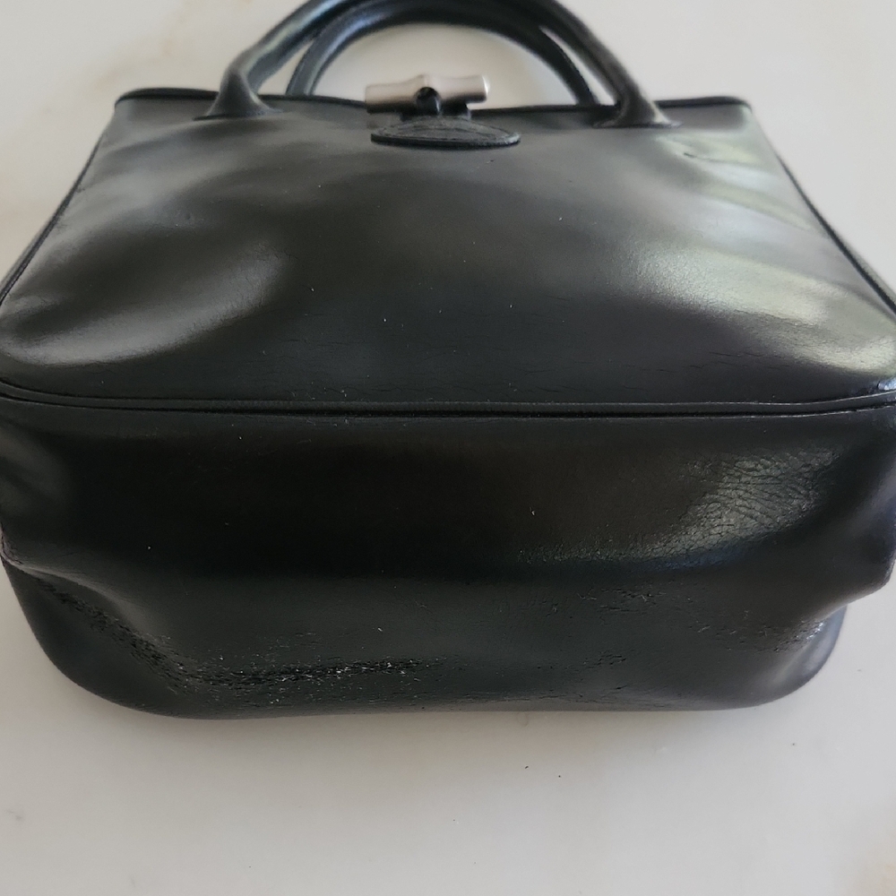 Longchamp Black Leather Tote Bag..Stunning Quiet Luxury! - Picture 8 of 15